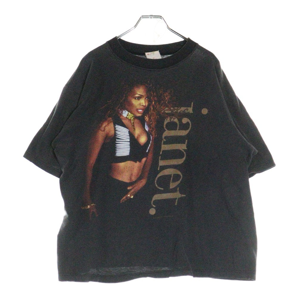 VINTAGE(ヴィンテージ) 90s JANET JACKSON 1993 World Tour Tee 両面プリント 半袖Tシャツ カットソー ジャネットジャクソン ブラック