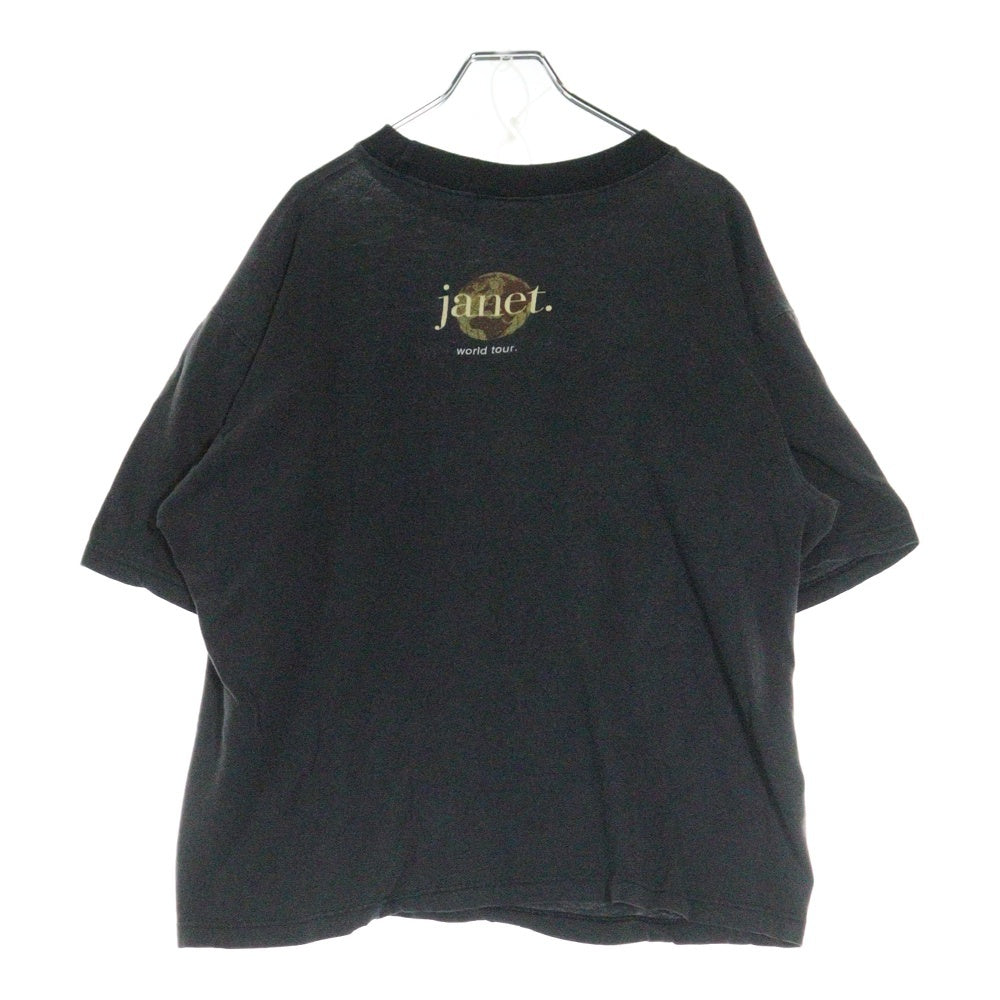 VINTAGE(ヴィンテージ) 90s JANET JACKSON 1993 World Tour Tee 両面プリント 半袖Tシャツ カットソー ジャネットジャクソン ブラック