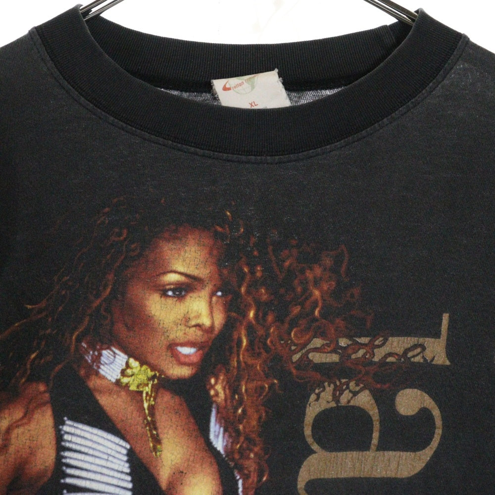VINTAGE(ヴィンテージ) 90s JANET JACKSON 1993 World Tour Tee 両面プリント 半袖Tシャツ カットソー ジャネットジャクソン ブラック