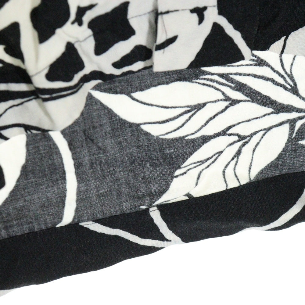 POLO RALPH LAUREN(ポロラルフローレン) 90s ADAMS Aloha Shirt ビスコース ハワイアン アロハシャツ 半袖シャツ ブラック×ホワイト