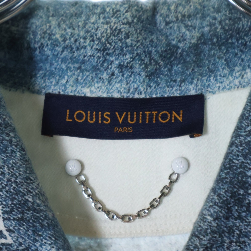 LOUIS VUITTON(ルイヴィトン) 20SS RM201M QYZ HIS09W モノグラムグラデーション長袖シャツ インディゴ/ホワイト
