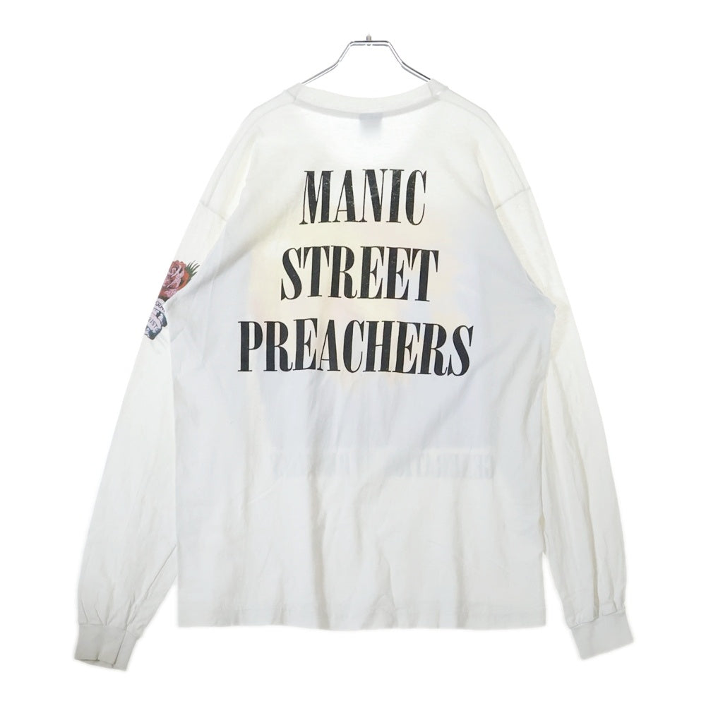 VINTAGE(ヴィンテージ) 90s MANIC STREET PREACHERS GENEATION TERRORISTS LS TEE マニック・ストリート・プリーチャーズ バンド フロントプリント長袖カットソー 長袖Tシャツ ホワイト