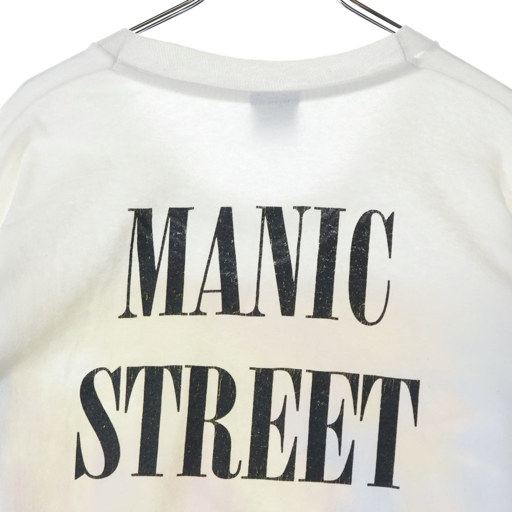 VINTAGE(ヴィンテージ) 90s MANIC STREET PREACHERS GENEATION TERRORISTS LS TEE マニック・ストリート・プリーチャーズ バンド フロントプリント長袖カットソー 長袖Tシャツ ホワイト