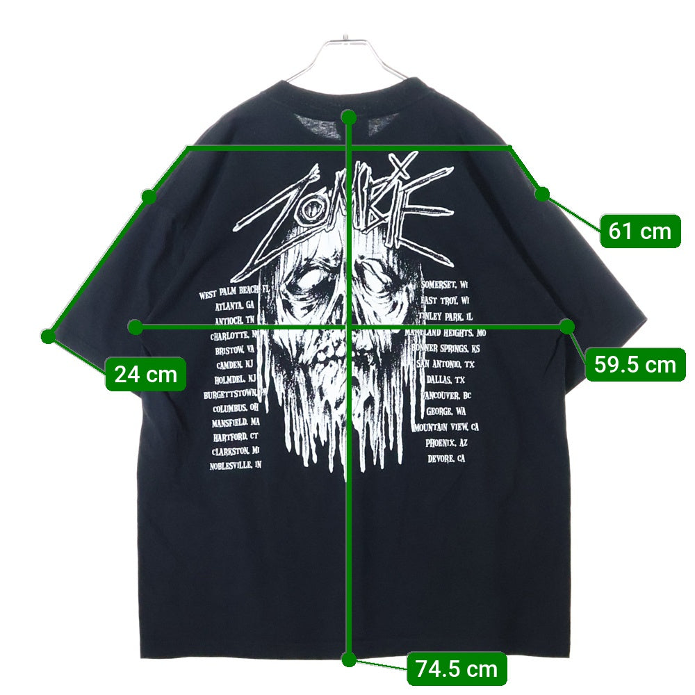 VINTAGE(ヴィンテージ) 90s ROB ZOMBIE HELLBILLY DELUXE TOUR TEE ロブゾンビ 両面プリント半袖Tシャツ カットソー ブラック