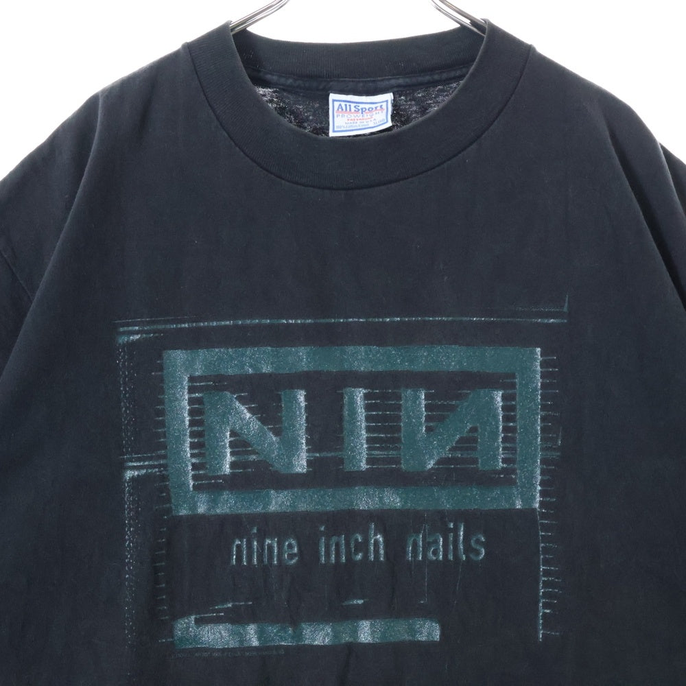 VINTAGE(ヴィンテージ) 90s NINE INCH NAILS BOX LOGO TEE ナインインチネイルズ 両面プリント半袖Tシャツ カットソー ブラック