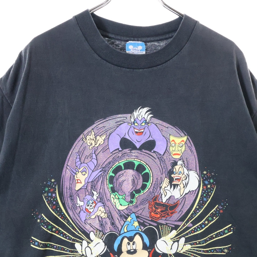 VINTAGE(ヴィンテージ) 90s Disney DESIGNS 'FANTASMIC DISNEYLAND TEE ディズニー ファンタスティックディズニーランド フロントプリント半袖Tシャツ カットソー ブラック