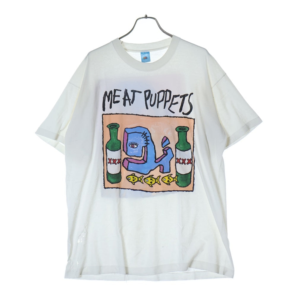 VINTAGE(ヴィンテージ) 90S MEAT PUPPETS ミーツパペッツ 両面プリント 半袖Tシャツ ホワイト