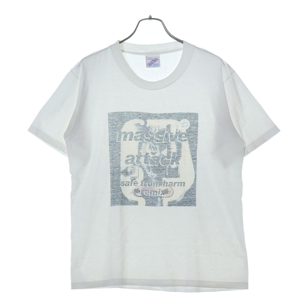 VINTAGE(ヴィンテージ) 90S massive attack safe from harm remix マッシブアタック プリント 半袖Tシャツ ホワイト