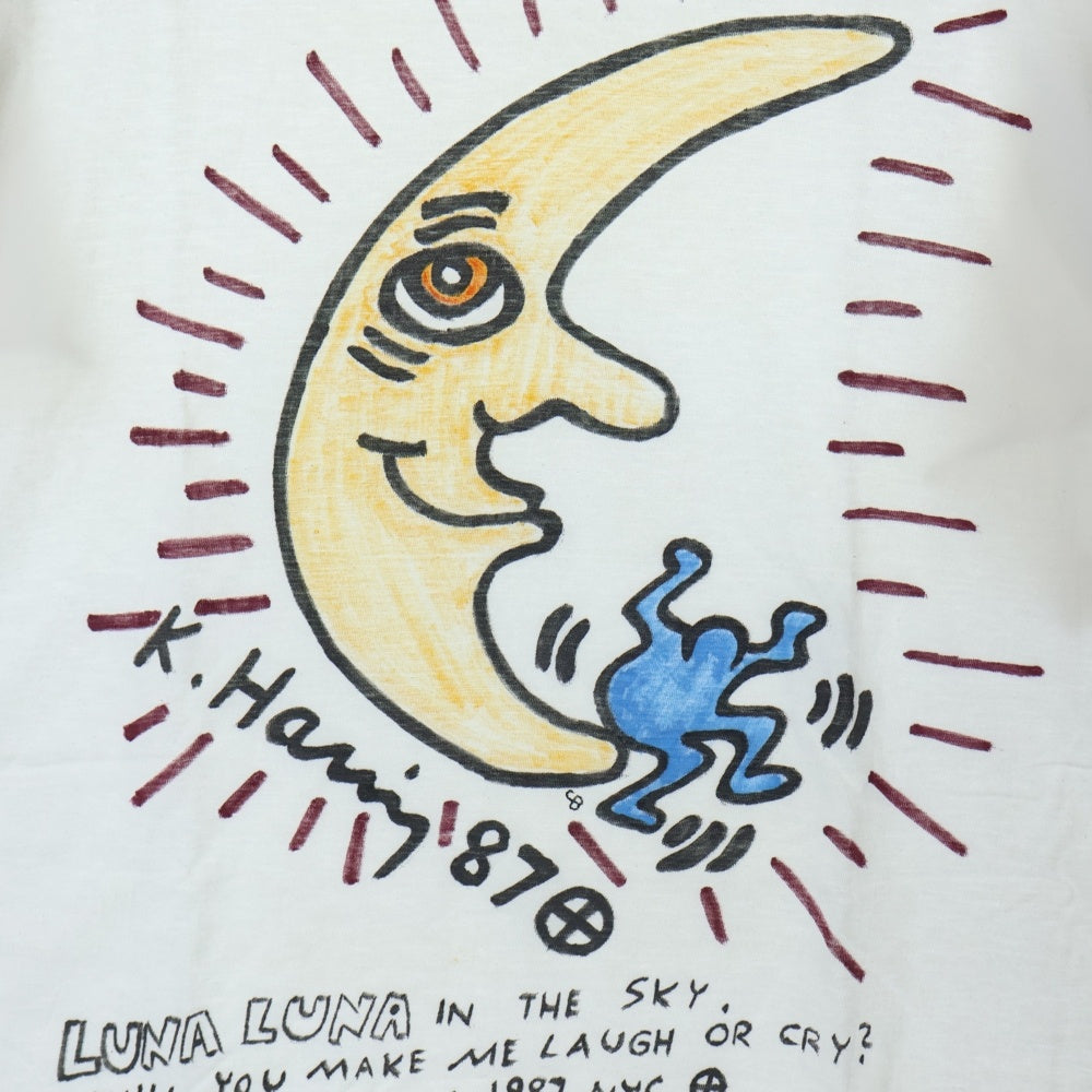 VINTAGE(ヴィンテージ) 80S Keith Haring 1987 キースへリング グラフィックプリント 半袖Tシャツ ホワイト