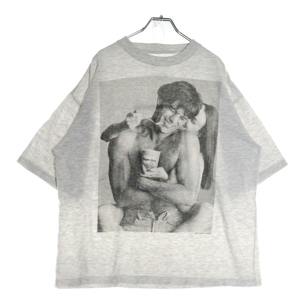 VINTAGE(ヴィンテージ) 90S Haagen Dazs PROMO ハーゲンダッツ フォトプリント 両面 半袖Tシャツ グレー