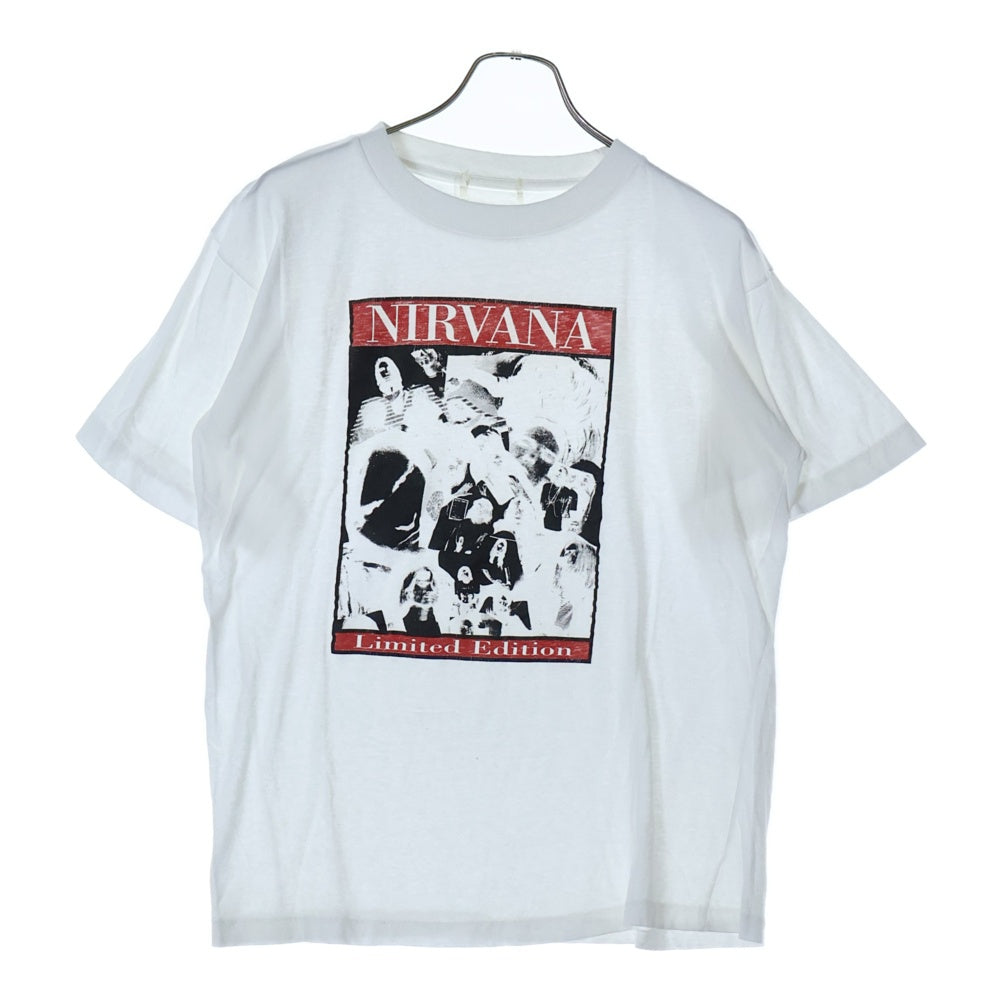 NIRVANA 90sバンドメンバー Tシャツ ホワイト 古着 90s NIRVANA 「PORTRAIT」 メンバー フォト グランジ