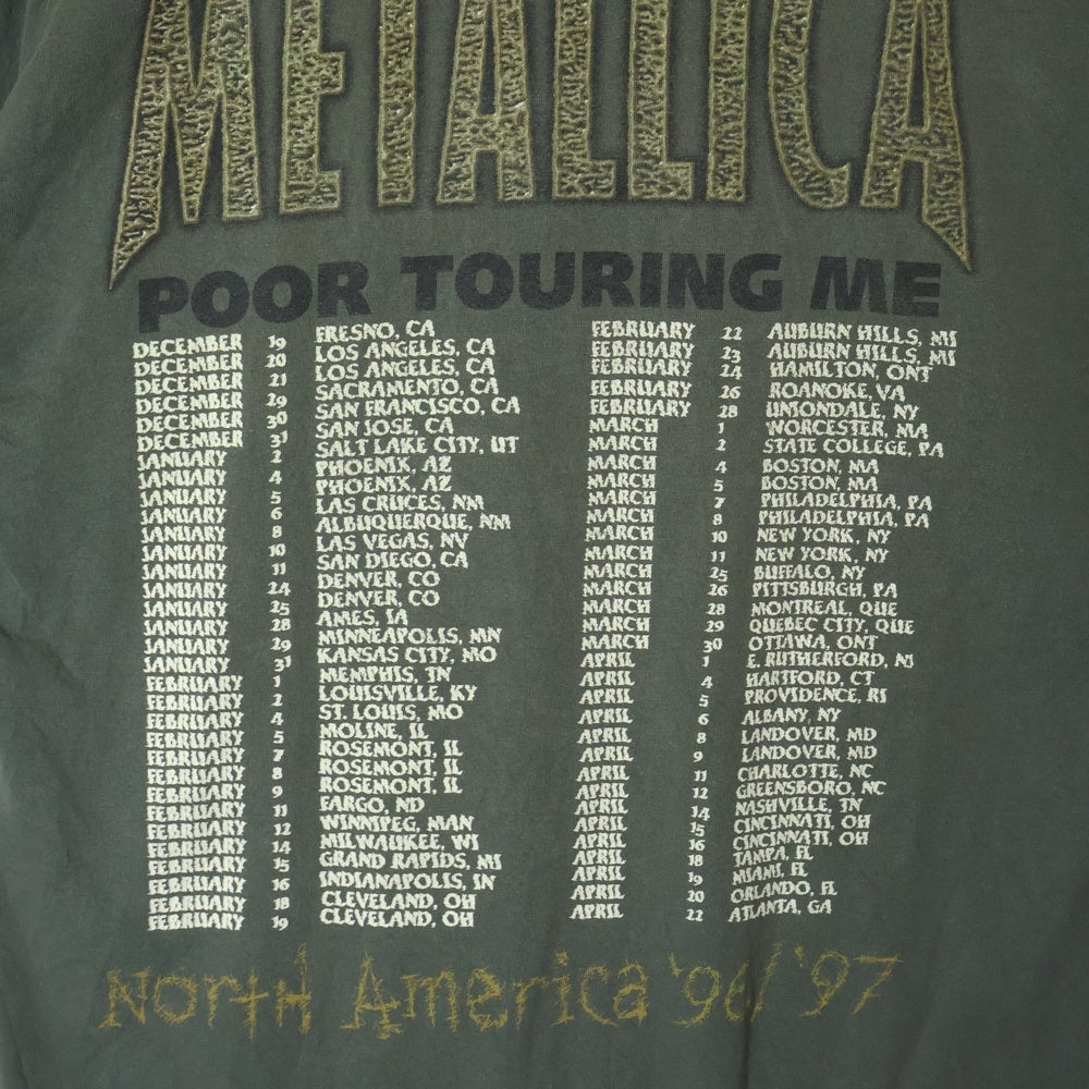 VINTAGE(ヴィンテージ) 00S METALLICA メタリカ プリント 半袖Tシャツ カットソー カーキ