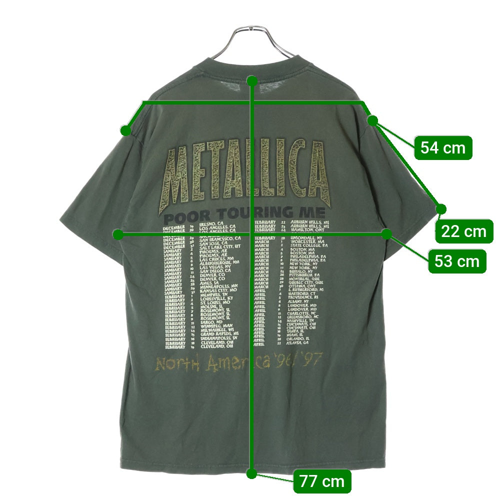 VINTAGE(ヴィンテージ) 00S METALLICA メタリカ プリント 半袖Tシャツ カットソー カーキ