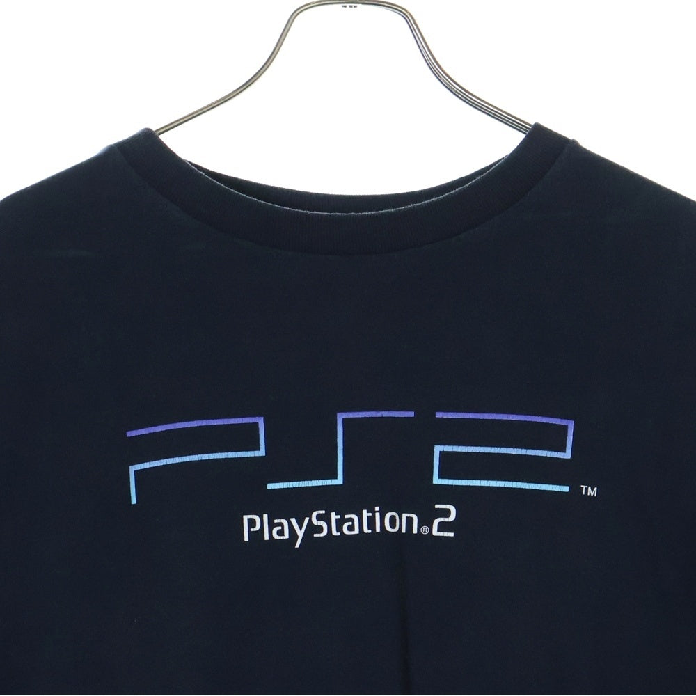 VINTAGE(ヴィンテージ) 00s PlayStation2 プレイステーション2 両面プリント 半袖Tシャツ ブラック