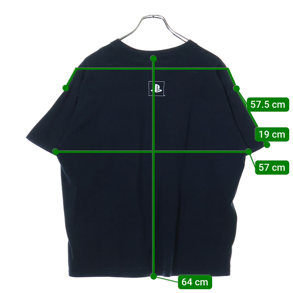 VINTAGE(ヴィンテージ) 00s PlayStation2 プレイステーション2 両面プリント 半袖Tシャツ ブラック