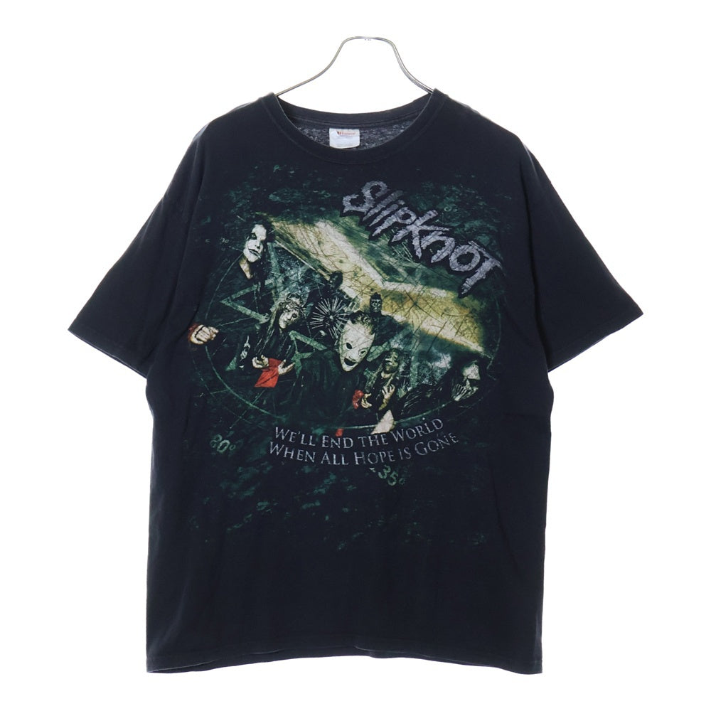 VINTAGE(ヴィンテージ) 00S SLIPKNOT 2008 スリップノット 両面プリント 半袖Tシャツ ブラック
