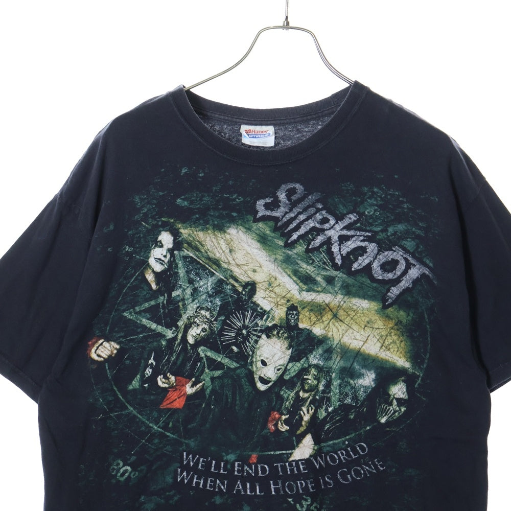 VINTAGE(ヴィンテージ) 00S SLIPKNOT 2008 スリップノット 両面プリント 半袖Tシャツ ブラック