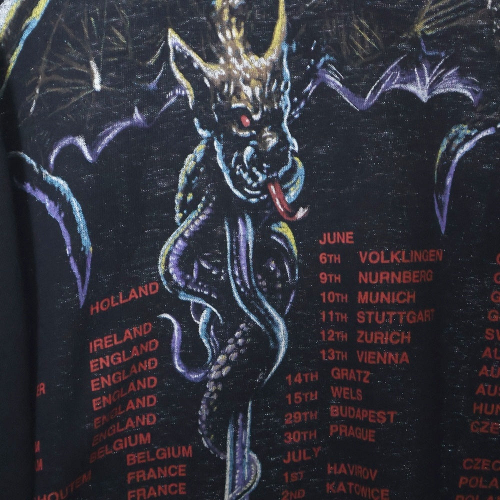 VINTAGE(ヴィンテージ) 90S Obituary The End Complete Tour オビチュアリー 両面プリント 半袖Tシャツ ブラック