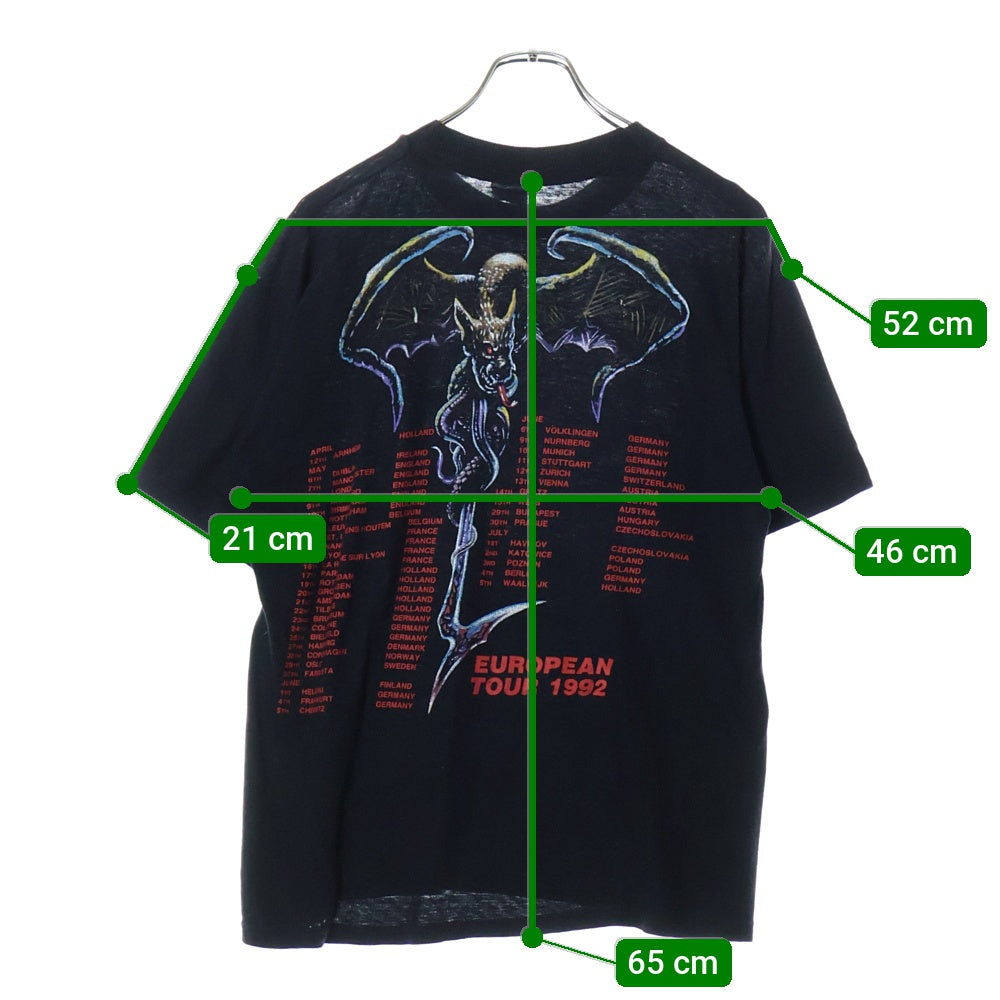 VINTAGE(ヴィンテージ) 90S Obituary The End Complete Tour オビチュアリー 両面プリント 半袖Tシャツ ブラック