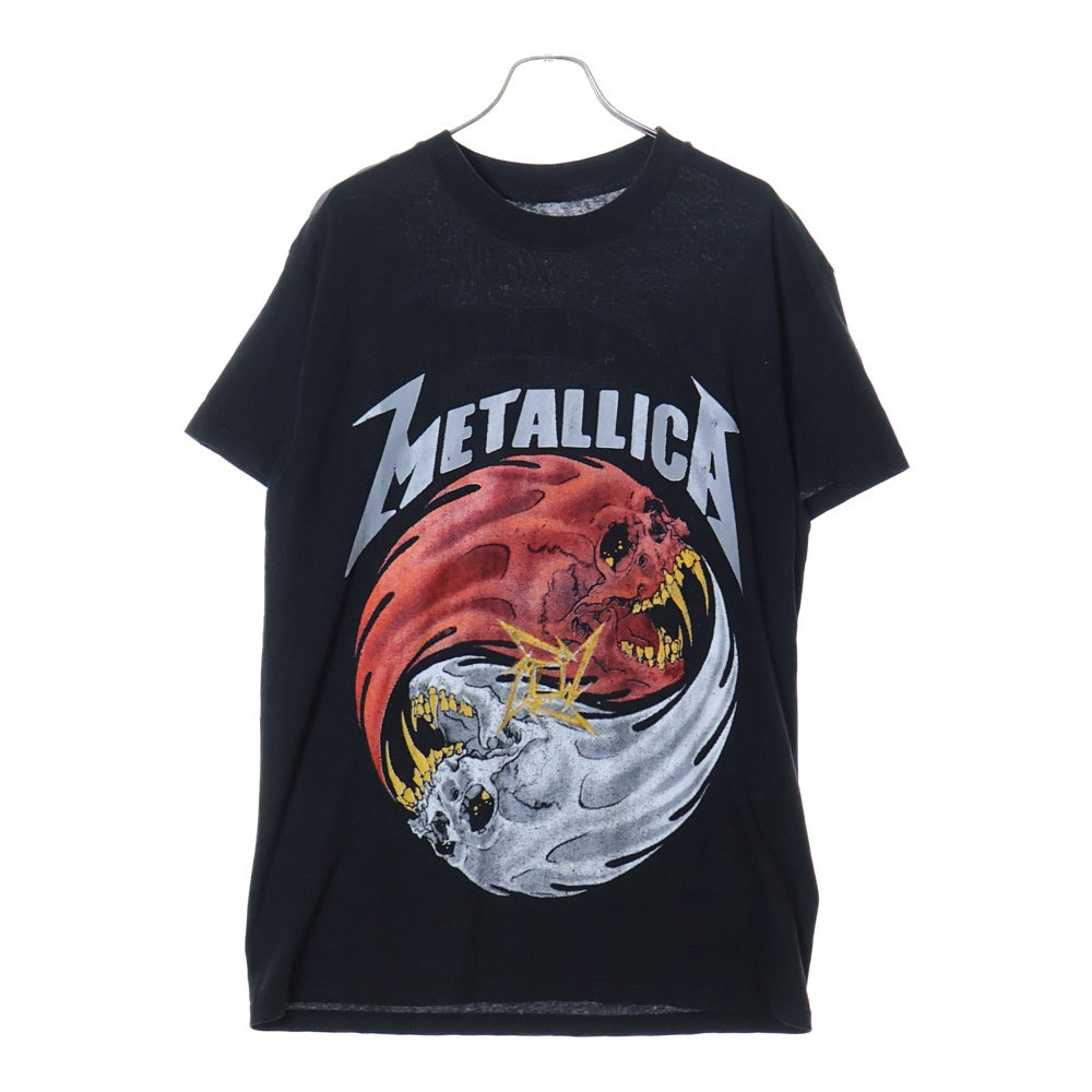 VINTAGE(ヴィンテージ) 00S METALLICA PUSHEAD YING YANG SKULL SUMMER SANITARIUM TOUR 2000 BOOTLEG メタリカ パスヘッド ブートレグ 両面プリント 半袖Tシャツ ブラック