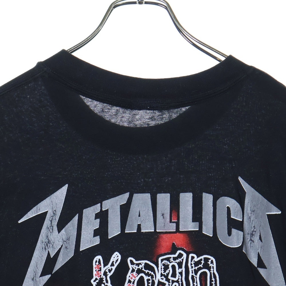 VINTAGE(ヴィンテージ) 00S METALLICA PUSHEAD YING YANG SKULL SUMMER SANITARIUM TOUR 2000 BOOTLEG メタリカ パスヘッド ブートレグ 両面プリント 半袖Tシャツ ブラック