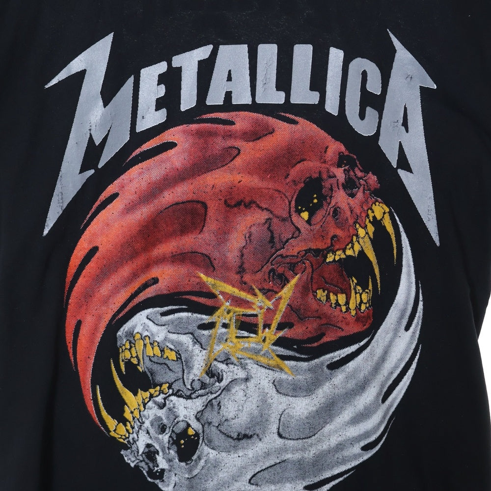VINTAGE(ヴィンテージ) 00S METALLICA PUSHEAD YING YANG SKULL SUMMER SANITARIUM TOUR 2000 BOOTLEG メタリカ パスヘッド ブートレグ 両面プリント 半袖Tシャツ ブラック