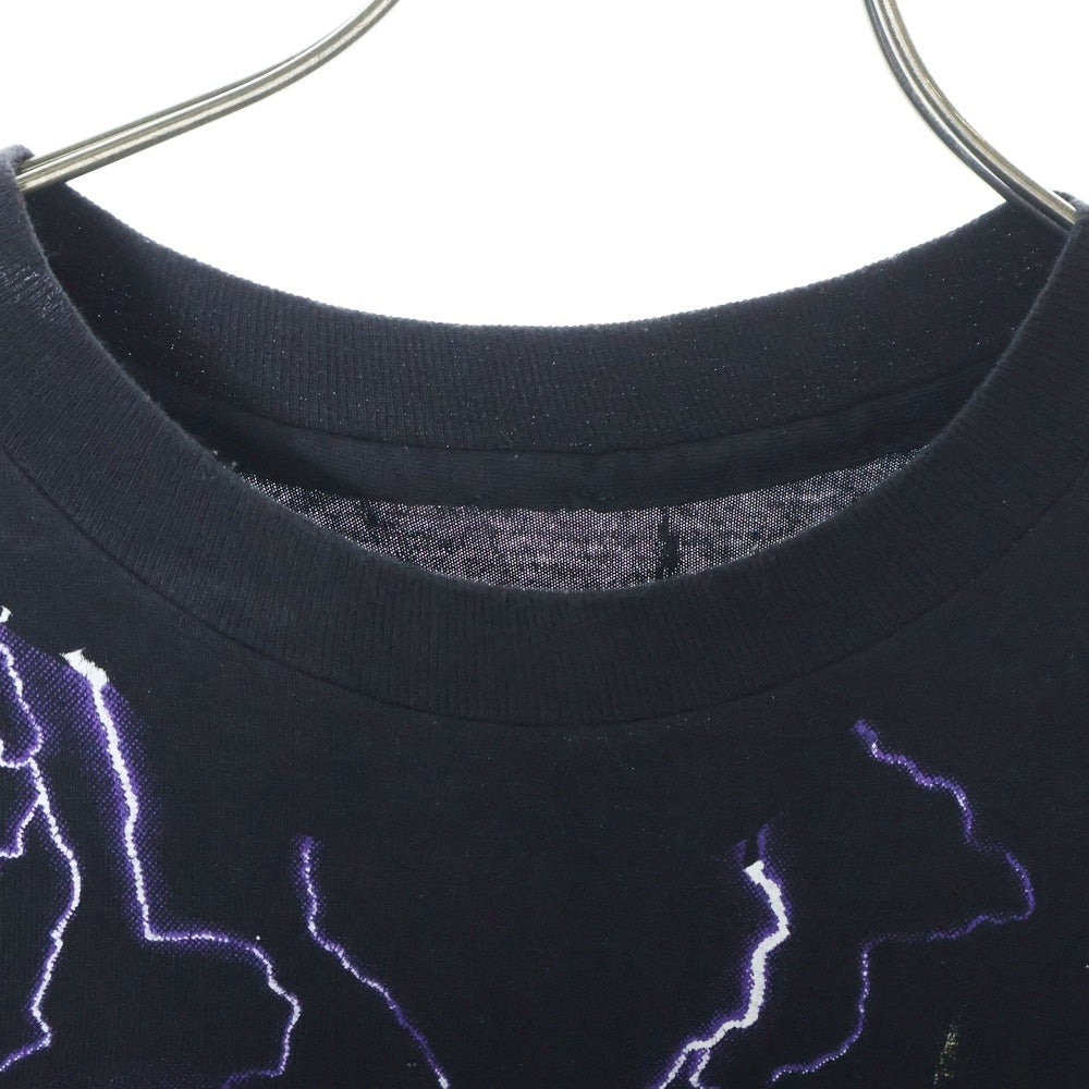 VINTAGE(ヴィンテージ) 90S Harley Davidson Thunder & Lightning ハーレーダビッドソン サンダー ライトニング オーバープリント 半袖Tシャツ ブラック