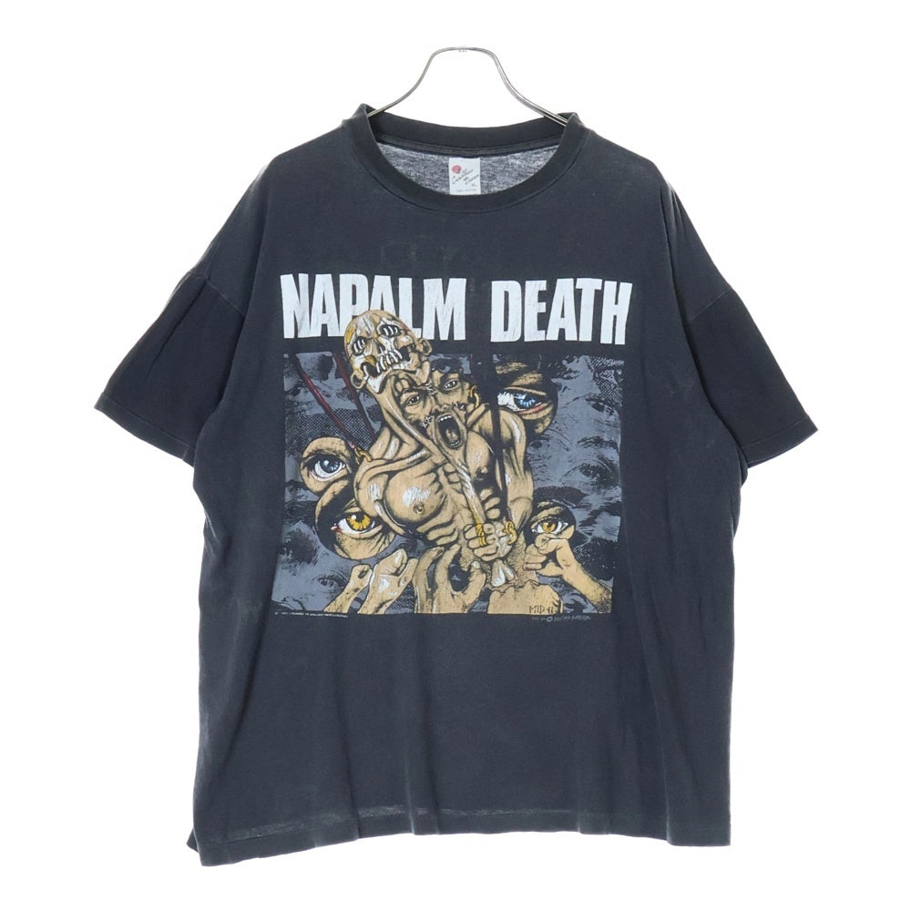 VINTAGE(ヴィンテージ) 90S NAPALM DEATH Mass Appeal Madness ナパームデス 両面プリント 半袖Tシャツ ブラック