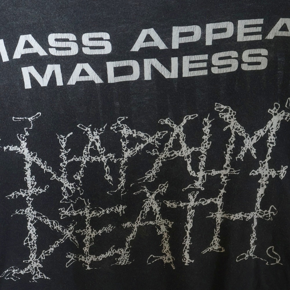 VINTAGE(ヴィンテージ) 90S NAPALM DEATH Mass Appeal Madness ナパームデス 両面プリント 半袖Tシャツ ブラック