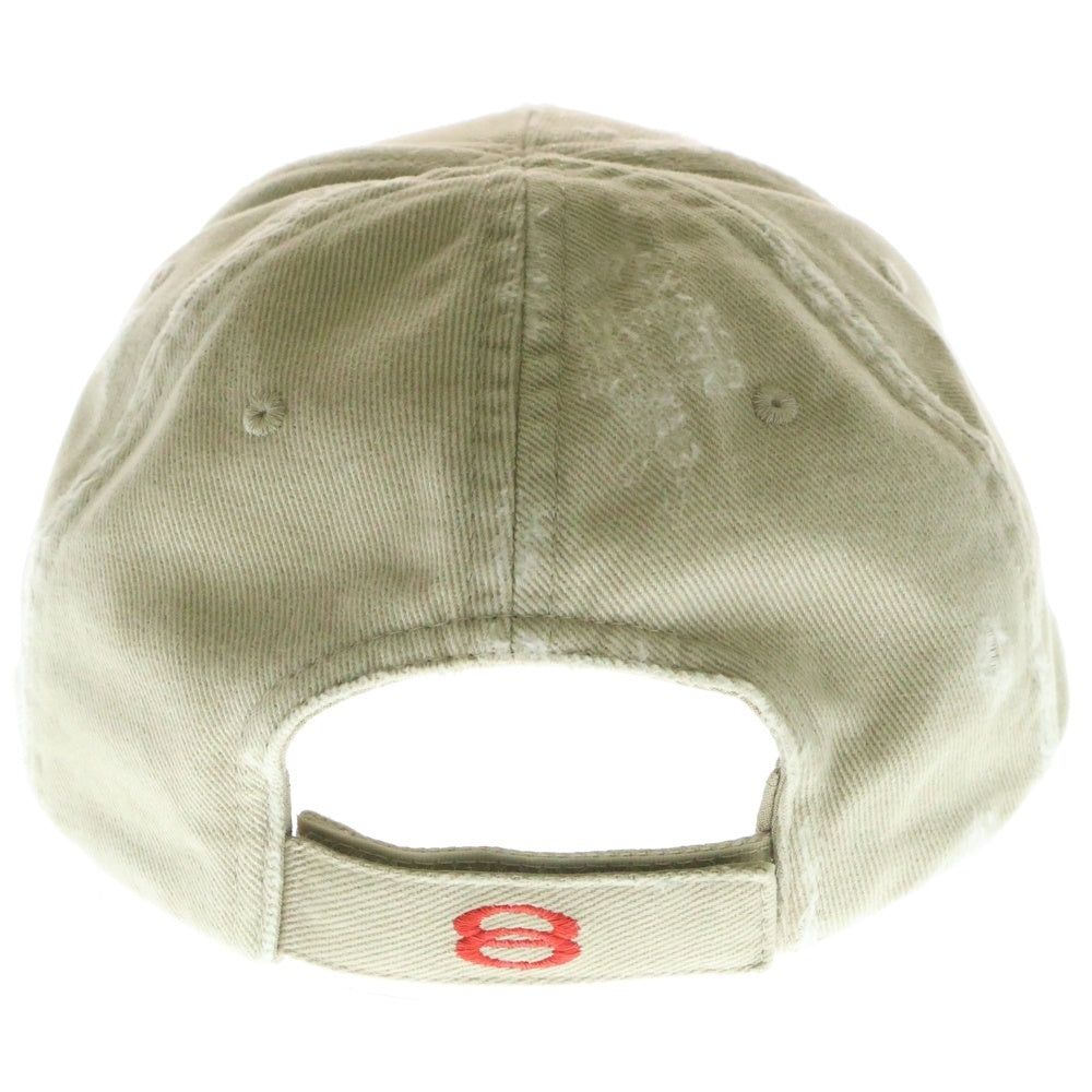 BALENCIAGA(バレンシアガ) 23SS Double Unity Cap ダメージ加工 6パネル キャップ ブラウン