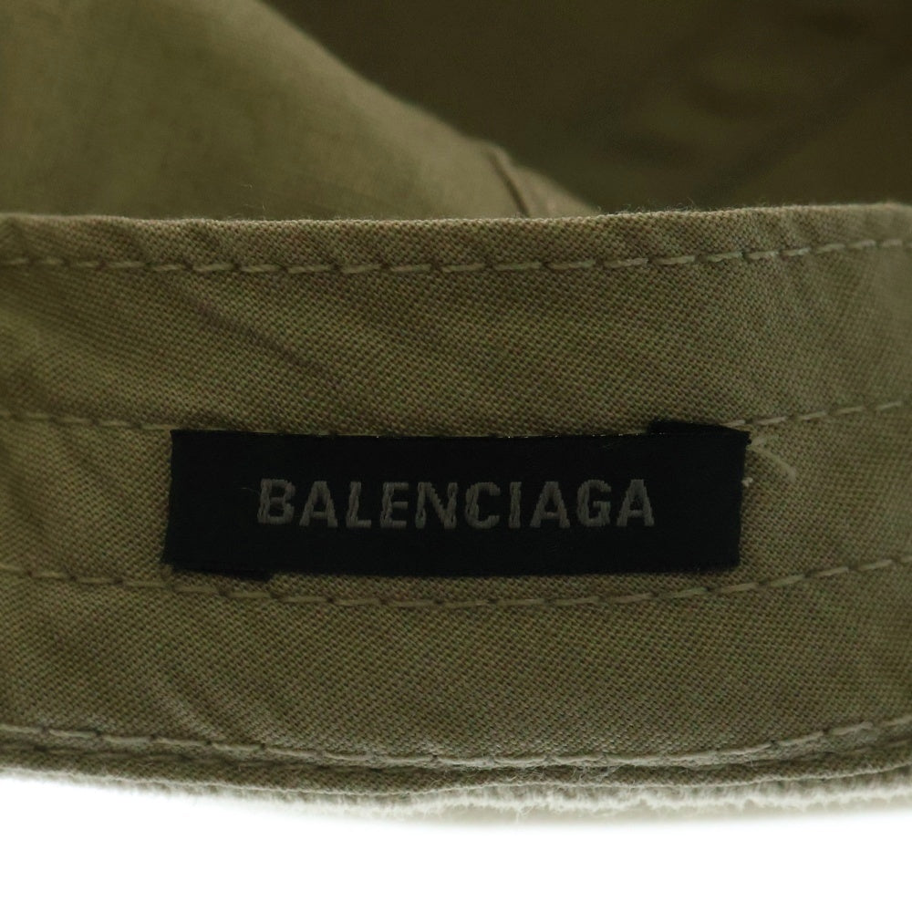 BALENCIAGA(バレンシアガ) 23SS Double Unity Cap ダメージ加工 6パネル キャップ ブラウン