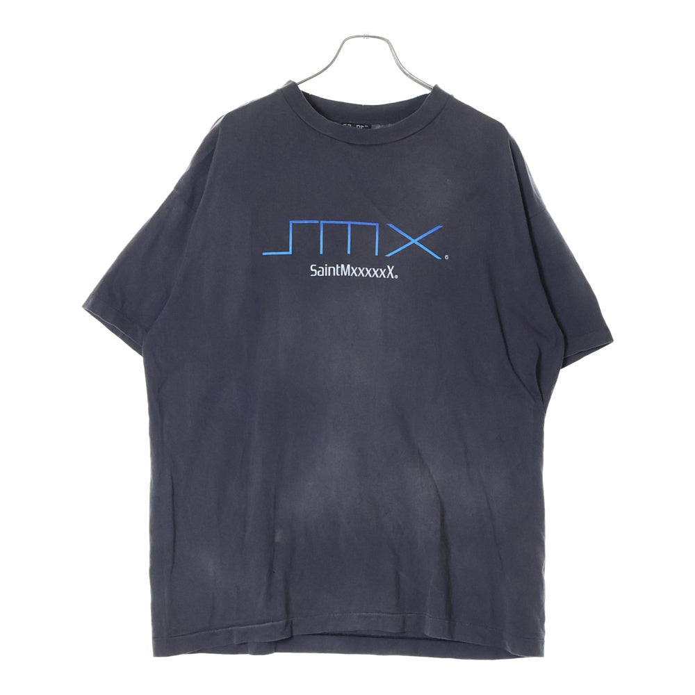 SAINT MICHAEL(セントマイケル) 24SS SMX_SS TEE プリントTシャツ 半袖Tシャツ カットソー チャコールグレー SM-YS8-0000-003
