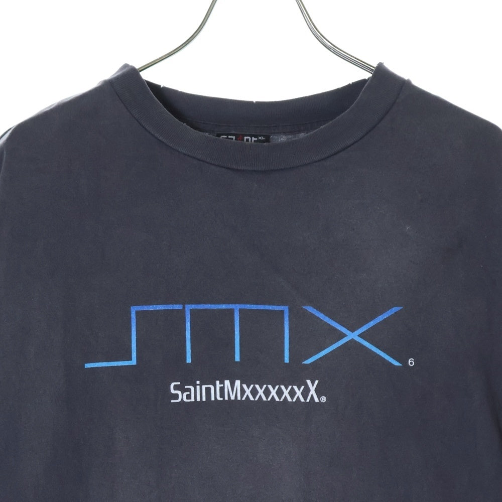 SAINT MICHAEL(セントマイケル) 24SS SMX_SS TEE プリントTシャツ 半袖Tシャツ カットソー チャコールグレー SM-YS8-0000-003