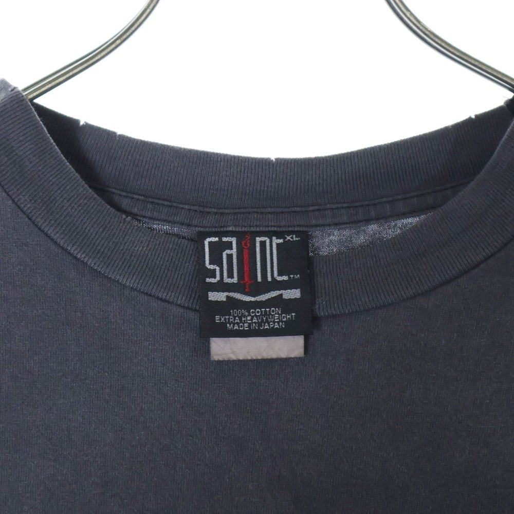 SAINT MICHAEL(セントマイケル) 24SS SMX_SS TEE プリントTシャツ 半袖Tシャツ カットソー チャコールグレー SM-YS8-0000-003