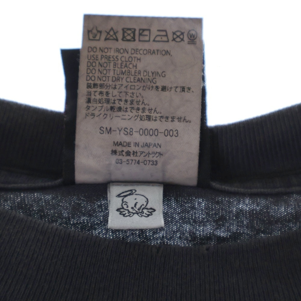SAINT MICHAEL(セントマイケル) 24SS SMX_SS TEE プリントTシャツ 半袖Tシャツ カットソー チャコールグレー SM-YS8-0000-003