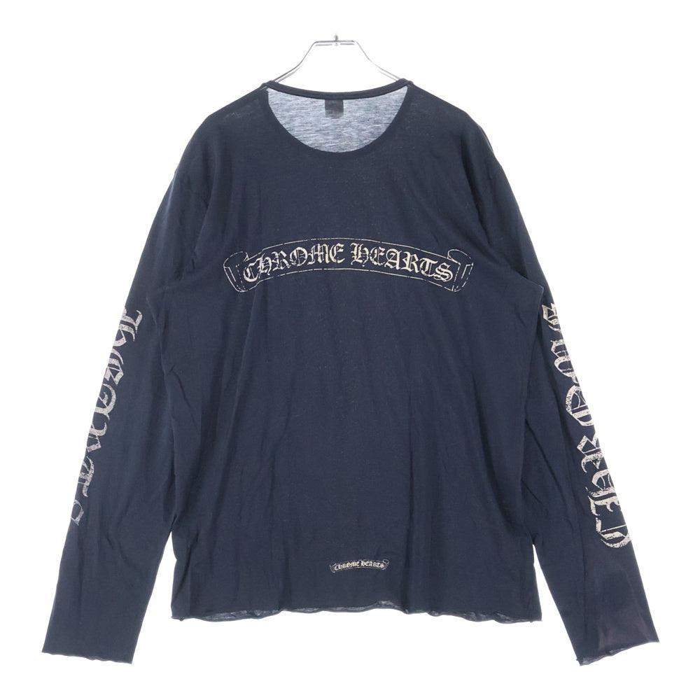 CHROME HEARTS(クロムハーツ) OLD Scroll Label L/S TEE スクロールラベル プリント ロングスリーブ 長袖Tシャツ ブラック