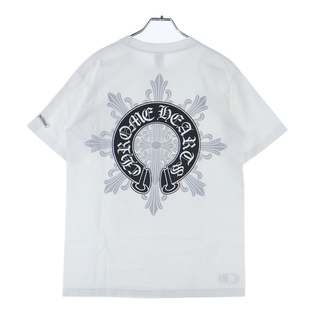 CHROME HEARTS(クロムハーツ) OLD BACK CROSS バッククロスプリント 半袖Tシャツ ホワイト