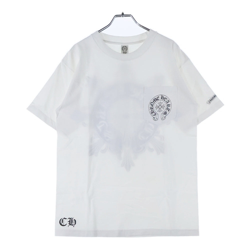 CHROME HEARTS(クロムハーツ) OLD BACK CROSS バッククロスプリント 半袖Tシャツ ホワイト