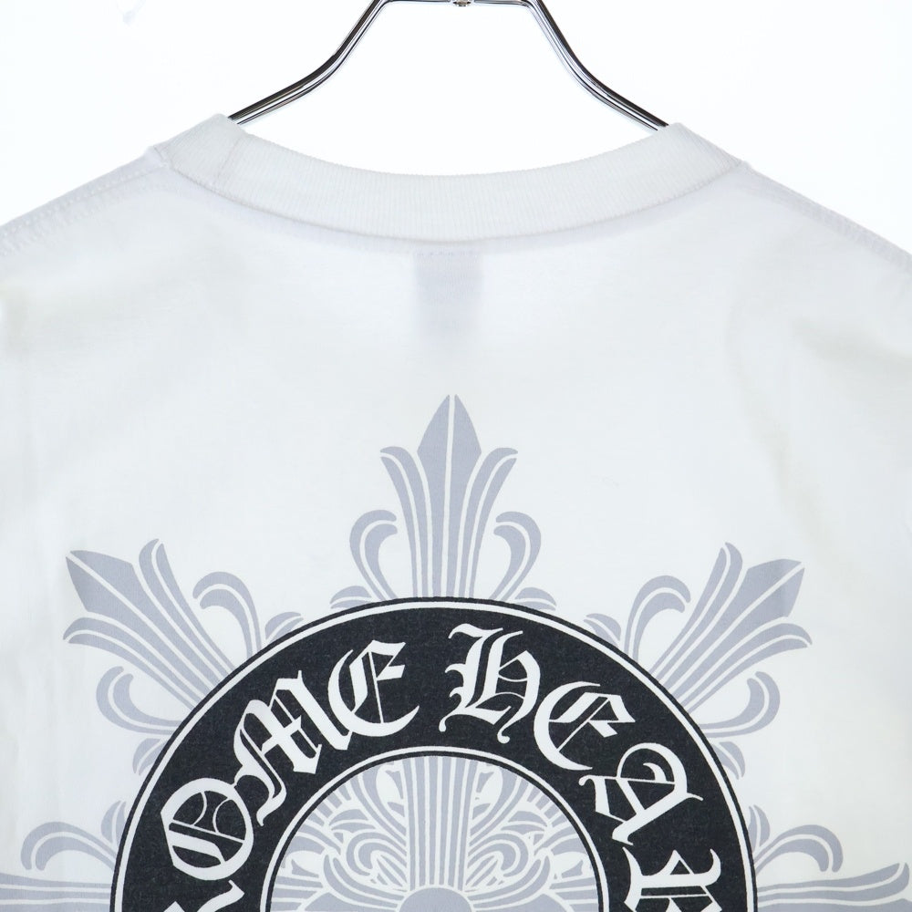 CHROME HEARTS(クロムハーツ) OLD BACK CROSS バッククロスプリント 半袖Tシャツ ホワイト