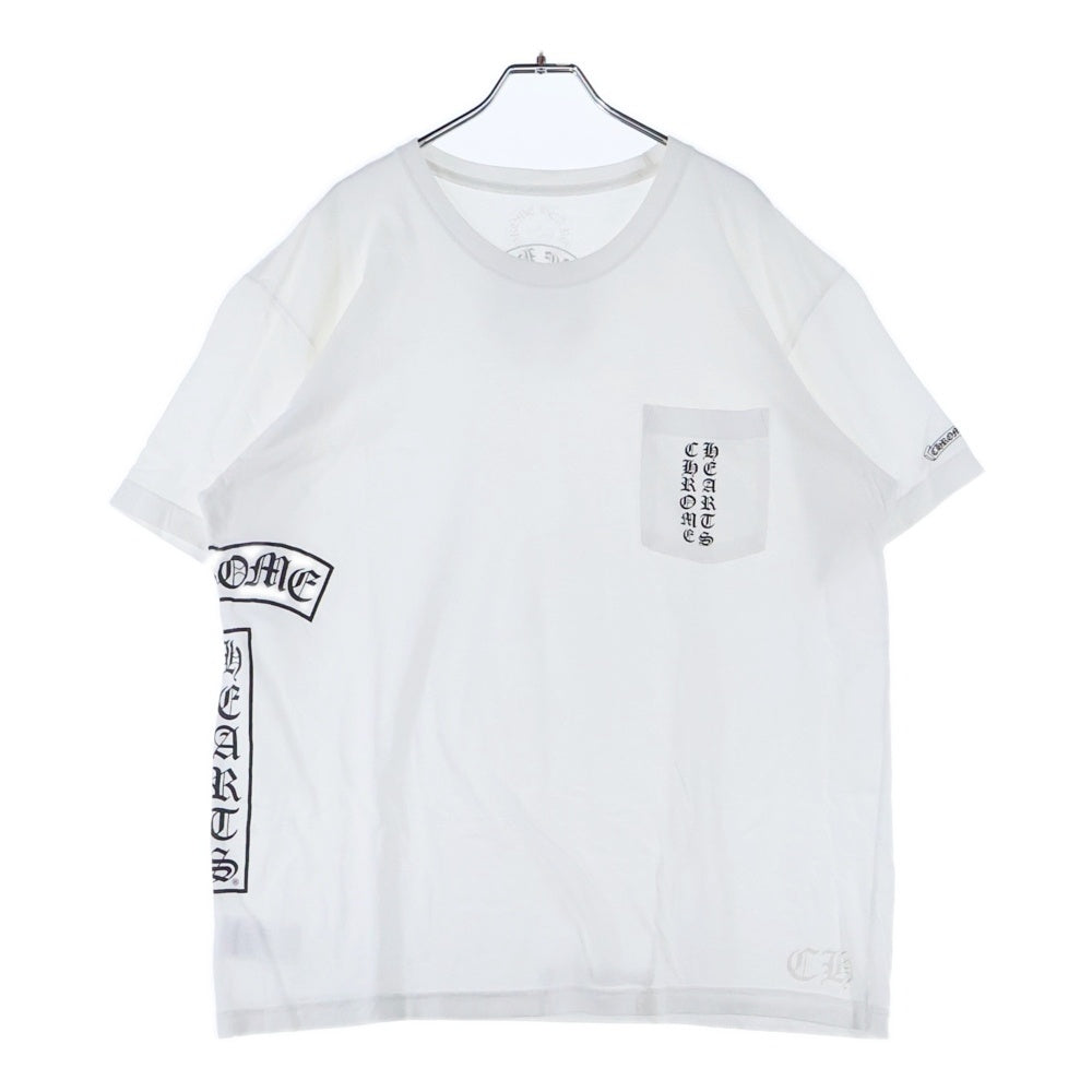 CHROME HEARTS Neon Bar Logo Tee クロムハーツ ネオンバーロゴTシャツ 半袖カットソー ポケT バックプリント ホワイト サイズL【240613】【中古-B】【me04】 クロムハーツ NEON BAR LOGO L/S TEE カリフォルニア限定 ネオンバー ロゴ 長袖 Tシャツ ロングスリーブ カットソー ブラック