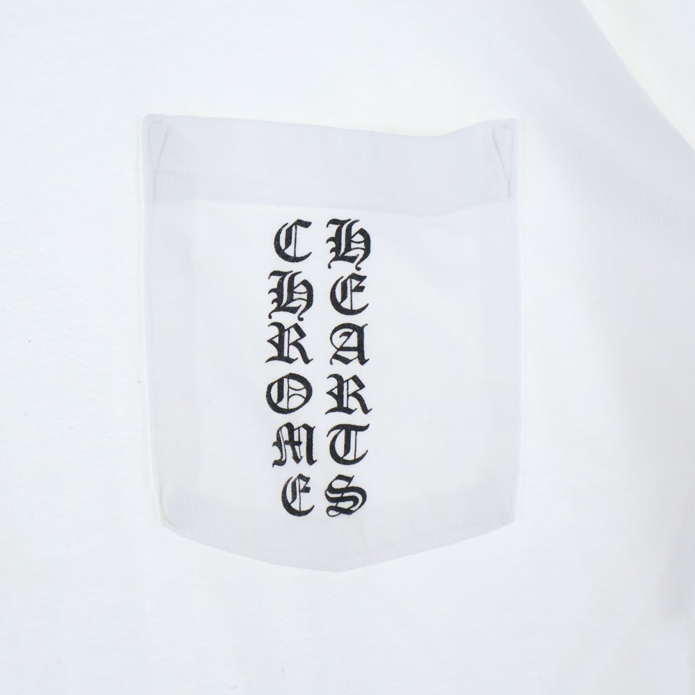 CHROME HEARTS(クロムハーツ) Side Logo Tee サイドロゴ ヴァーティカルロゴTシャツ 半袖Tシャツ ホワイト