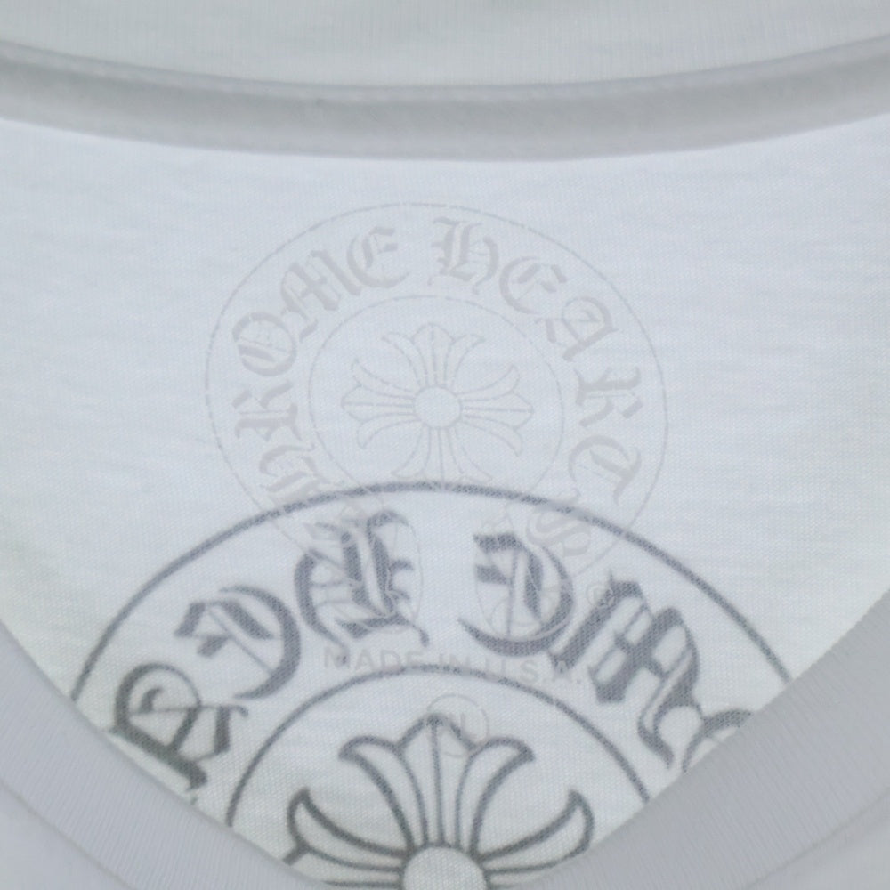 CHROME HEARTS(クロムハーツ) Side Logo Tee サイドロゴ ヴァーティカルロゴTシャツ 半袖Tシャツ ホワイト
