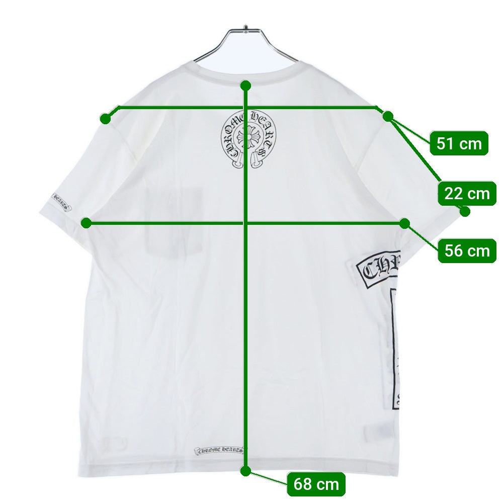 CHROME HEARTS(クロムハーツ) Side Logo Tee サイドロゴ ヴァーティカルロゴTシャツ 半袖Tシャツ ホワイト