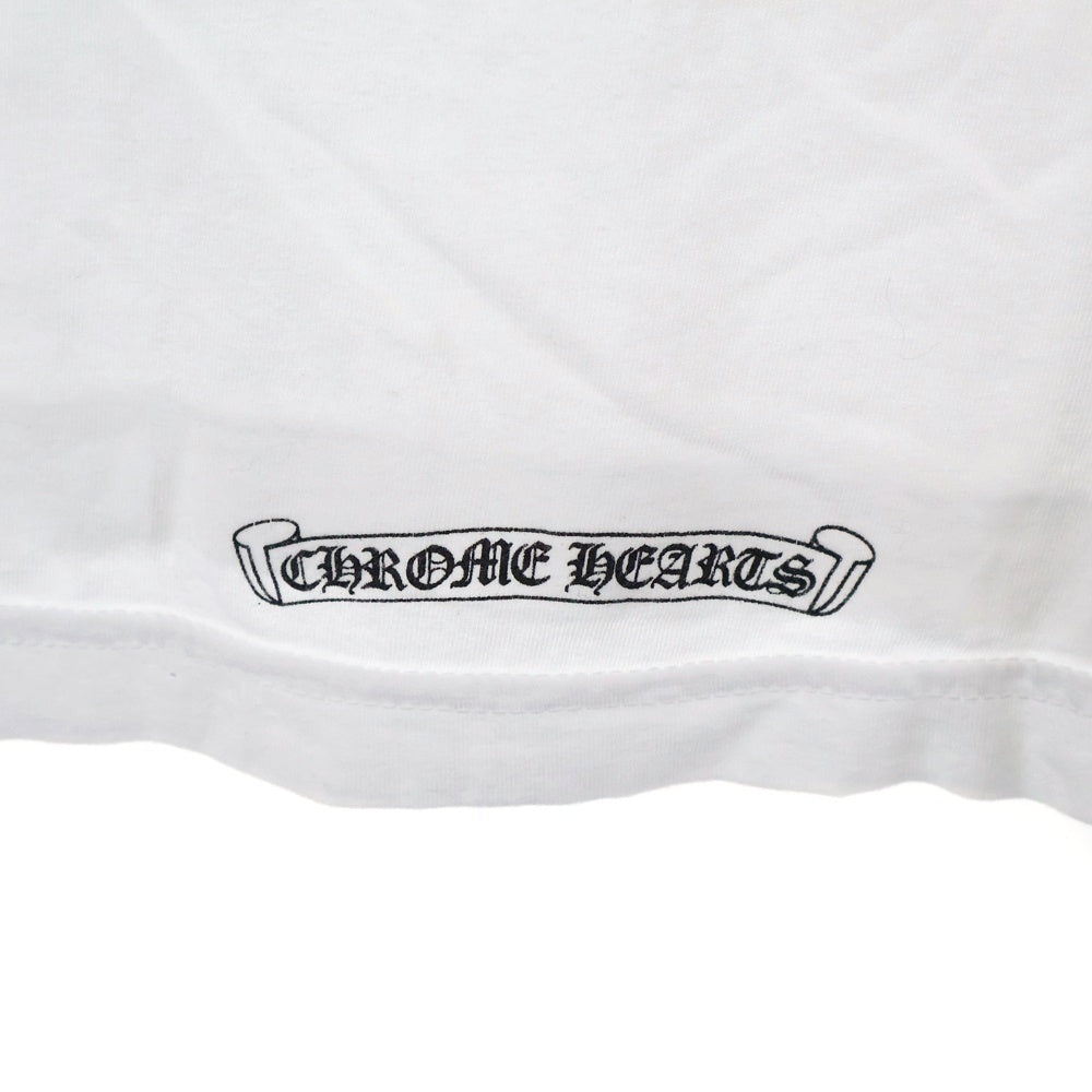 CHROME HEARTS(クロムハーツ) Side Logo Tee サイドロゴ ヴァーティカルロゴTシャツ 半袖Tシャツ ホワイト