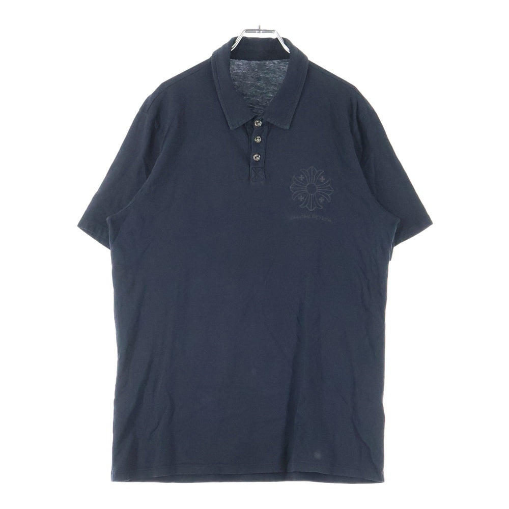 CHROME HEARTS(クロムハーツ) BSフレアボタン CHプラス 半袖ポロシャツ ブラック
