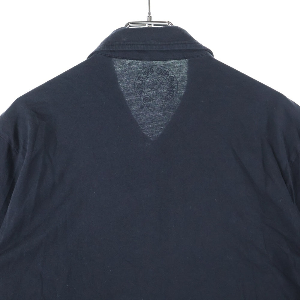 CHROME HEARTS(クロムハーツ) BSフレアボタン CHプラス 半袖ポロシャツ ブラック