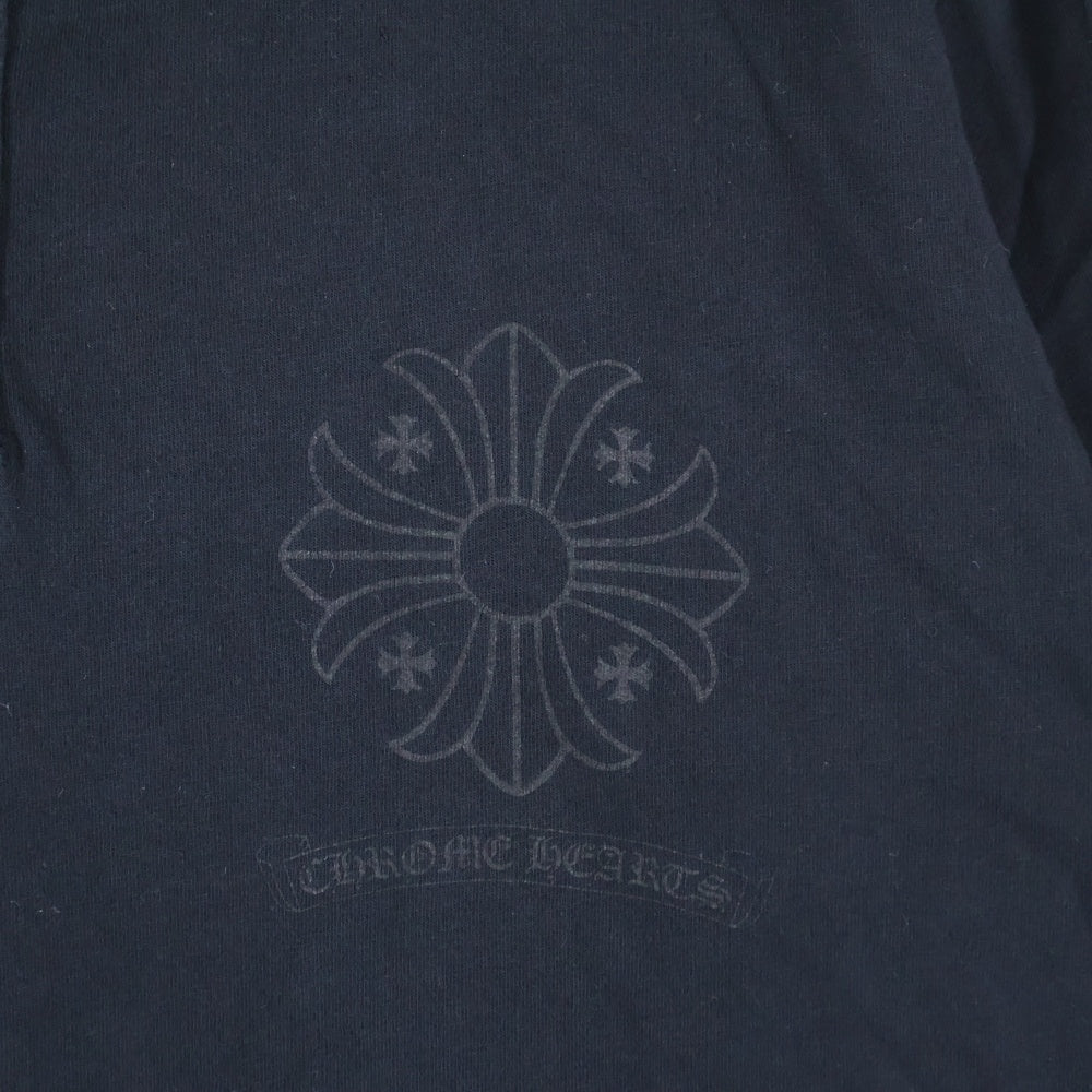 CHROME HEARTS(クロムハーツ) BSフレアボタン CHプラス 半袖ポロシャツ ブラック