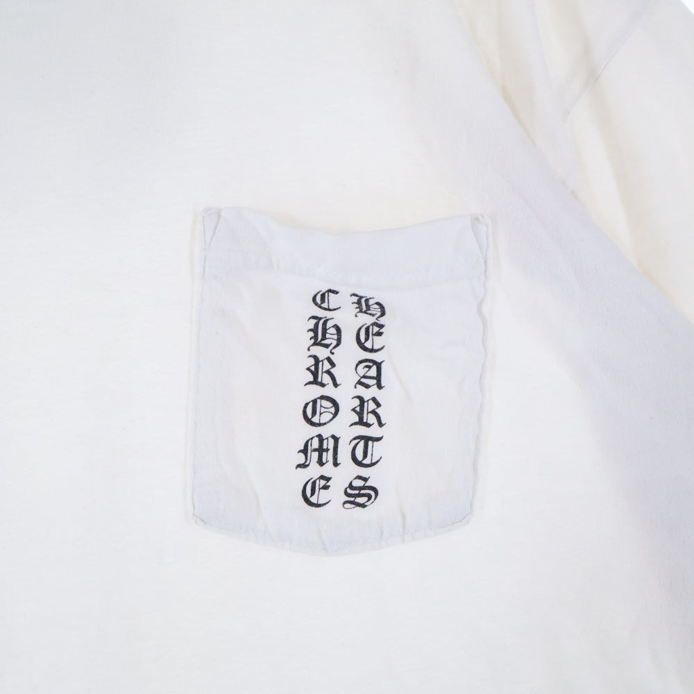 CHROME HEARTS(クロムハーツ) Side Logo Tee サイドロゴ ヴァーティカルロゴTシャツ 半袖Tシャツ ホワイト