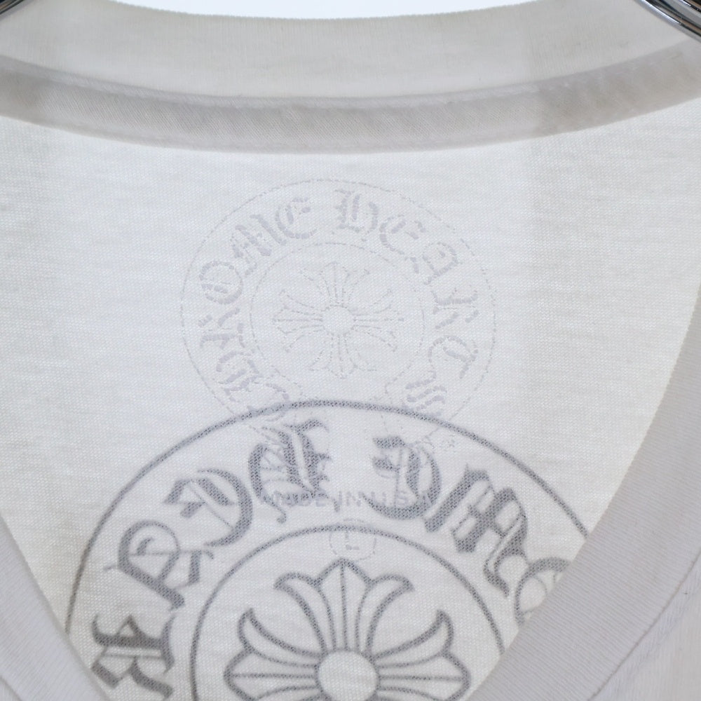 CHROME HEARTS(クロムハーツ) Side Logo Tee サイドロゴ ヴァーティカルロゴTシャツ 半袖Tシャツ ホワイト
