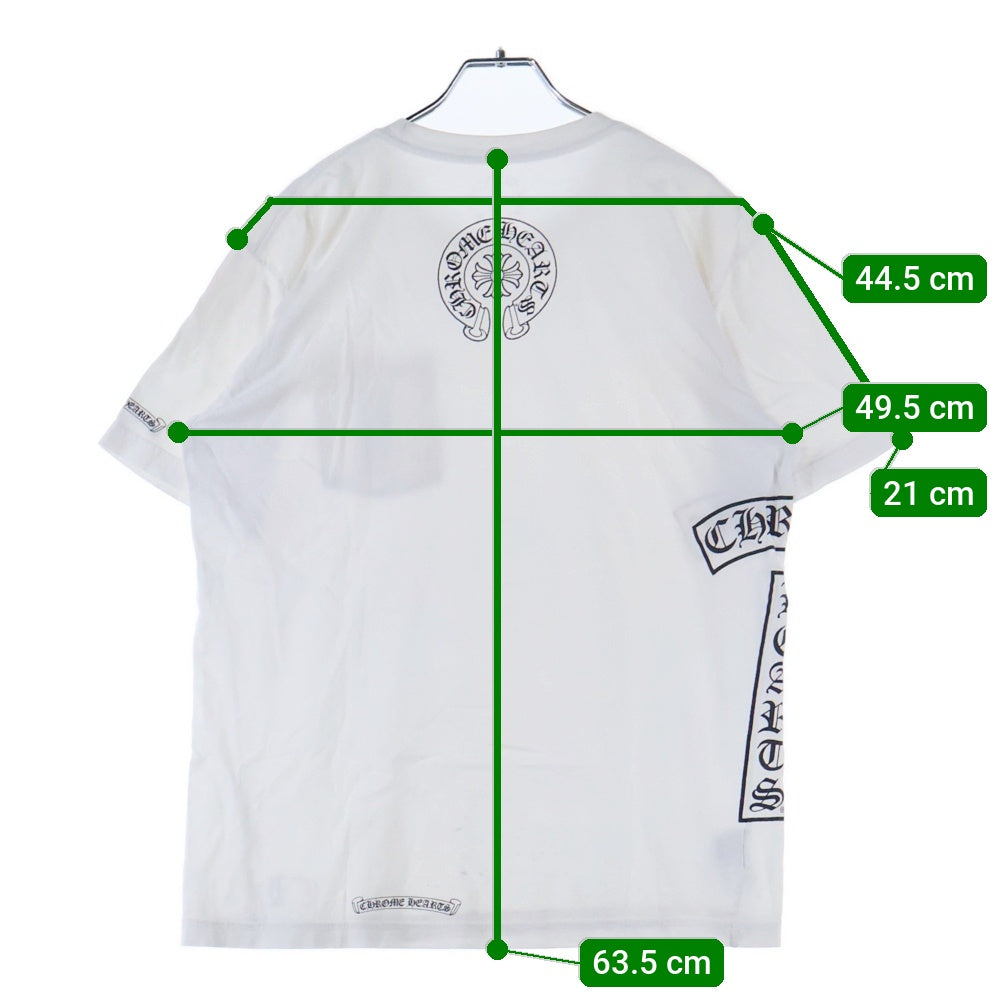 CHROME HEARTS(クロムハーツ) Side Logo Tee サイドロゴ ヴァーティカルロゴTシャツ 半袖Tシャツ ホワイト